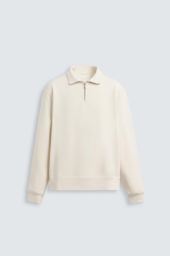BASIC QUARTER-ZIP SWEATSHIRT