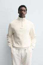 BASIC QUARTER-ZIP SWEATSHIRT