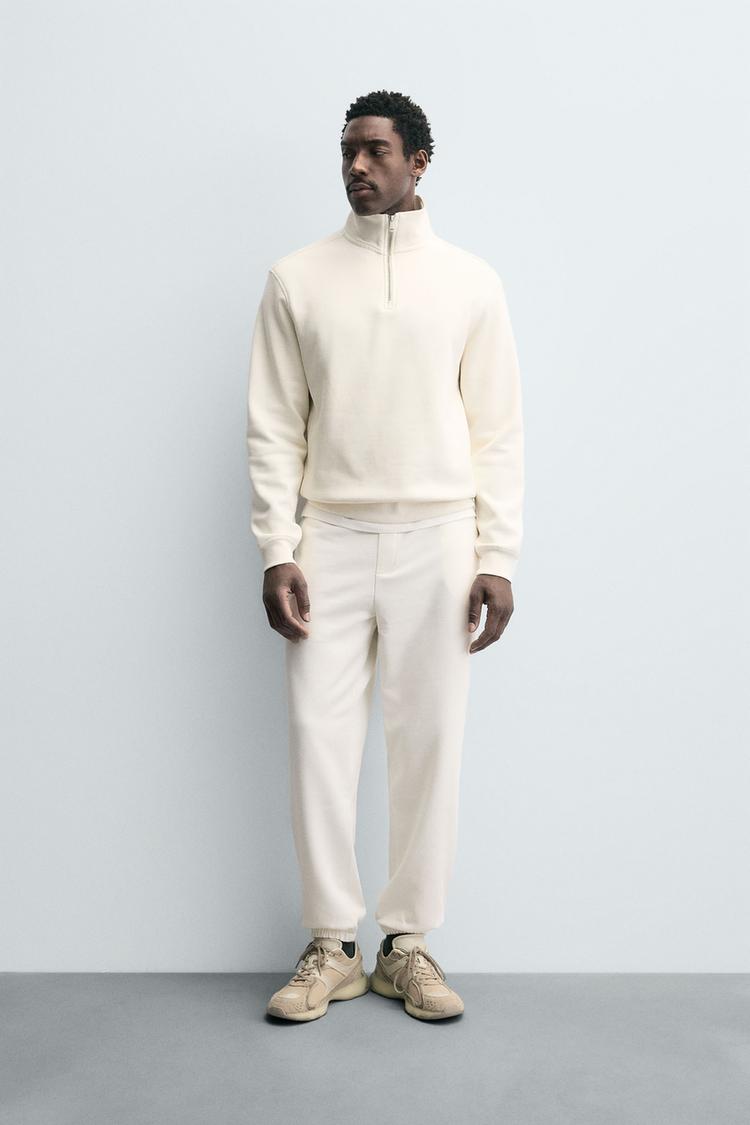 BASIC QUARTER-ZIP SWEATSHIRT