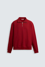 BASIC QUARTER-ZIP SWEATSHIRT
