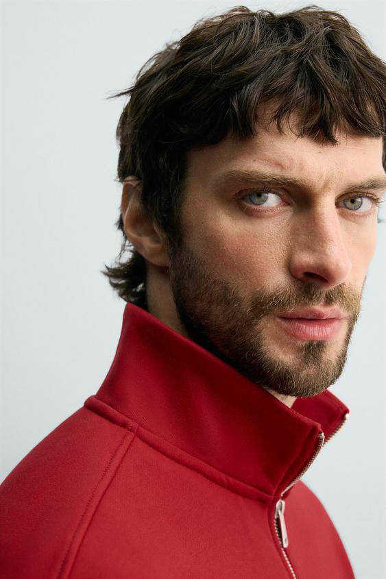 BASIC QUARTER-ZIP SWEATSHIRT