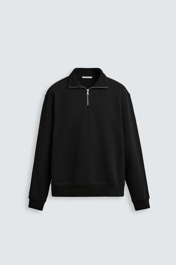 BASIC QUARTER-ZIP SWEATSHIRT