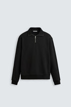 BASIC QUARTER-ZIP SWEATSHIRT